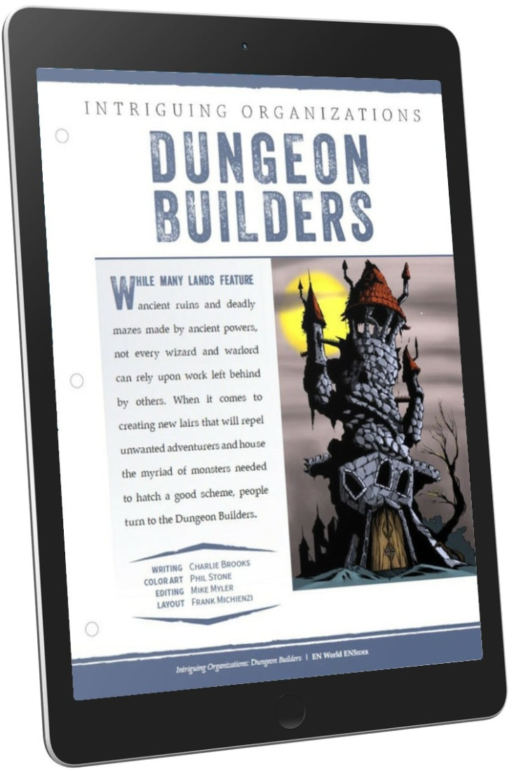 Intriguing Organizations: Dungeon Builders (D&D 5e)