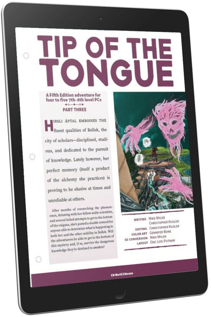 Tip of the Tongue: Part Three (D&D 5e)