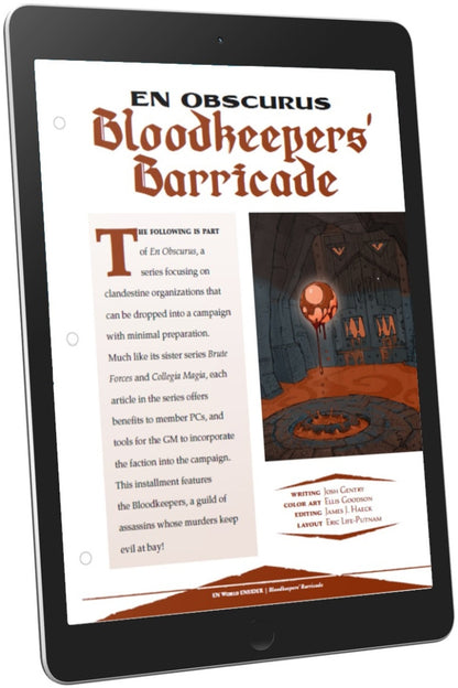 EN Obscurus: Bloodkeeper's Barricade (D&D 5e)