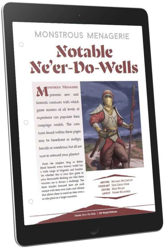 Monstrous Menagerie: Notable Ne'er-Do-Wells  (D&D 5e)