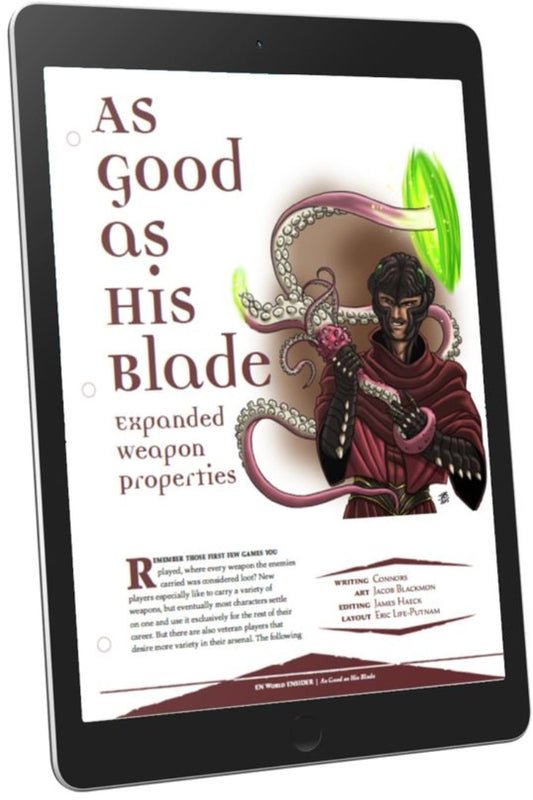 As Good As His Blade: A Dozen New Weapon Properties (D&D 5e)