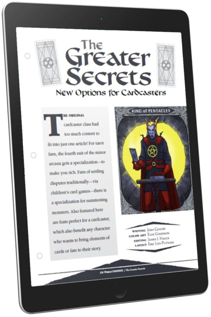 The Greater Secrets: New Options For Cardcasters (D&D 5e)