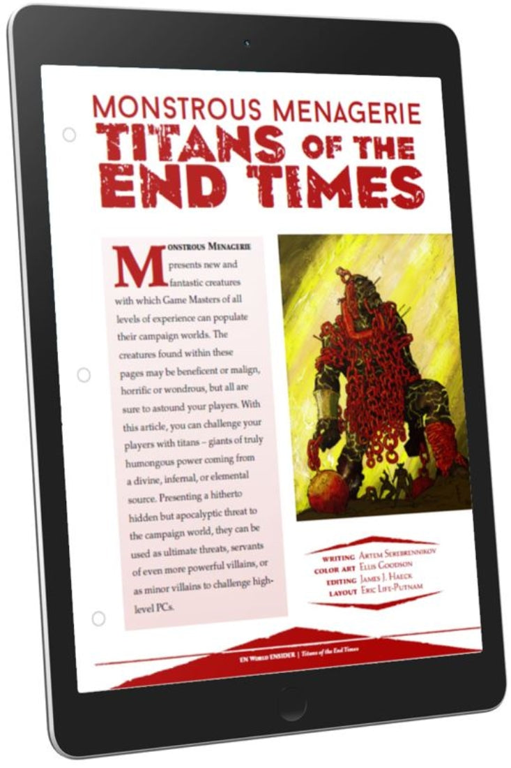 Monstrous Menagerie: Titans of the End Times (D&D 5e)