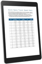 Load image into Gallery viewer, Quick Space Travel Speed Chart (WOIN)