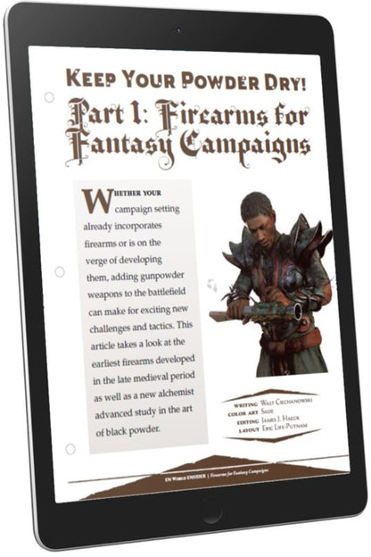 Keep Your Powder Dry! Part 1: Firearms for Fantasy Campaigns (D&D 5e)