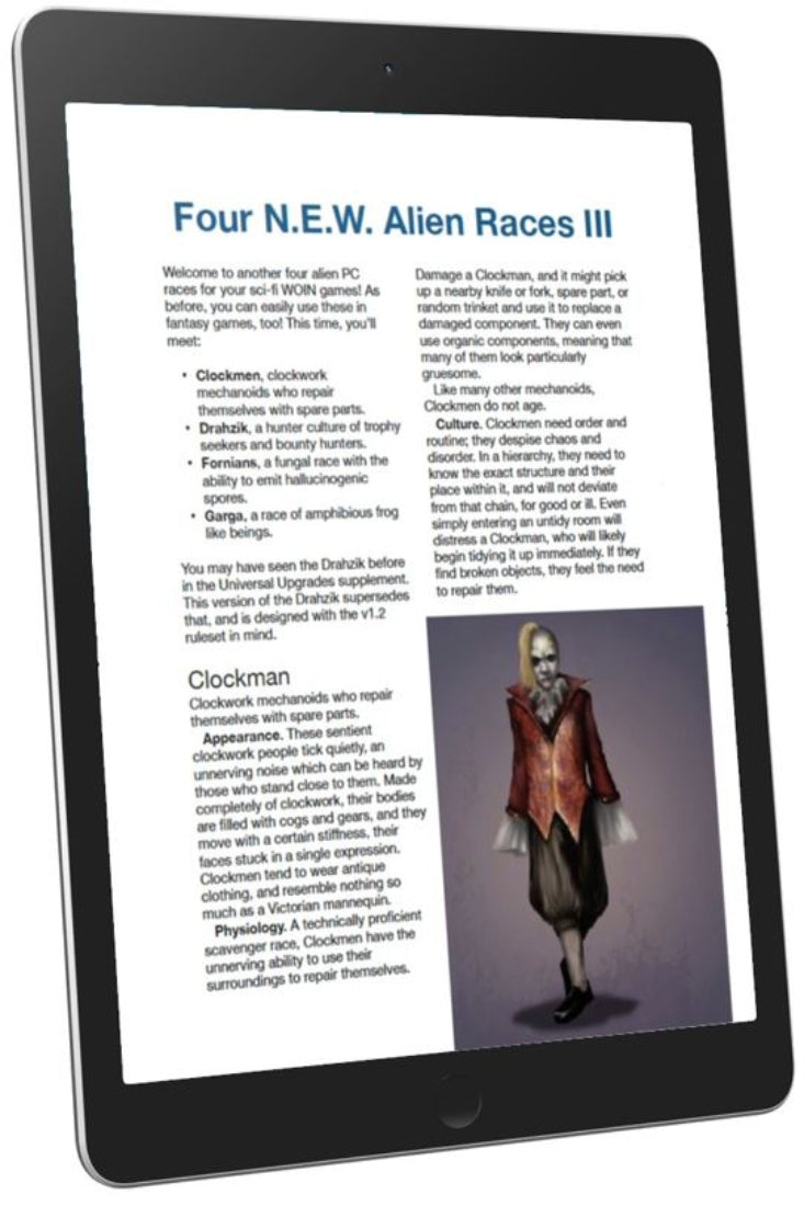 Four N.E.W. Alien Races III (WOIN)