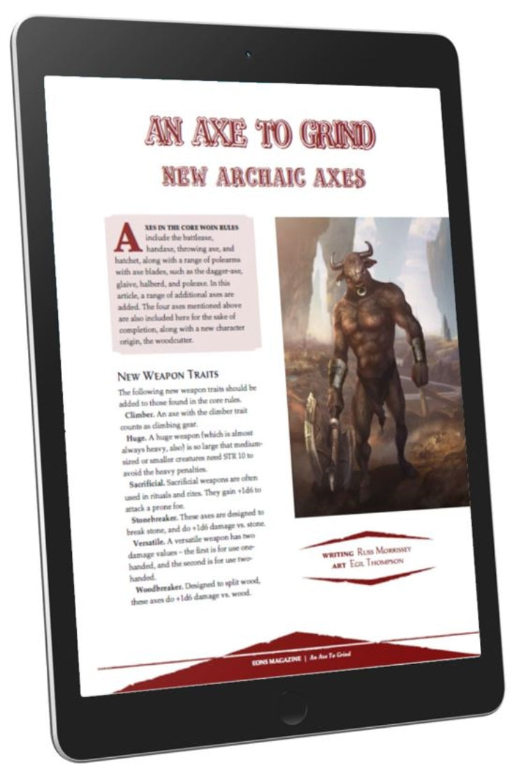 An Axe To Grind: New Archaic Axes (WOIN)