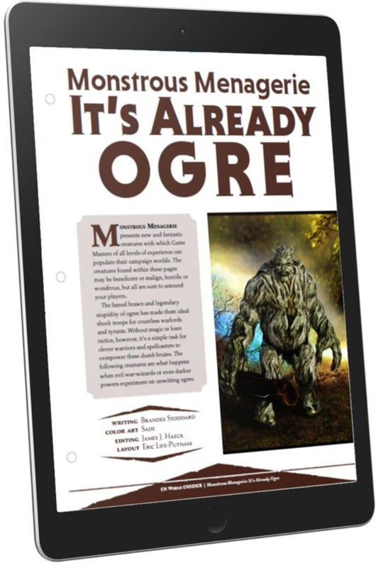 Monstrous Menagerie: Its Already Ogre (D&D 5e)