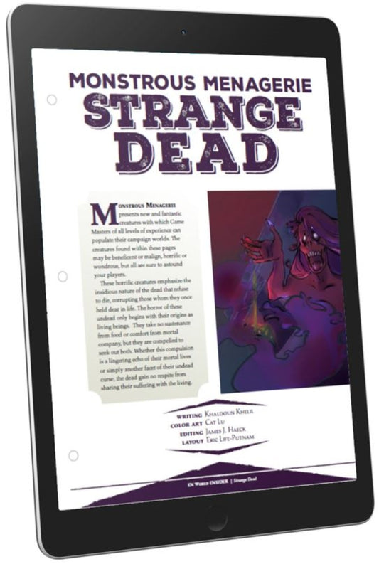 Monster Menagerie: Strange Dead (D&D 5e)