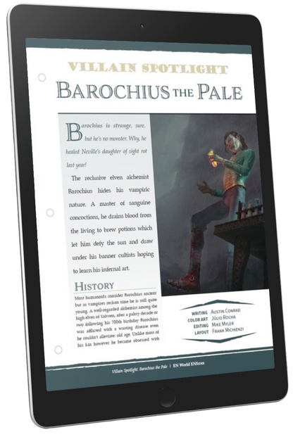 Villain Spotlight: Barochius the Pale (D&D 5e)