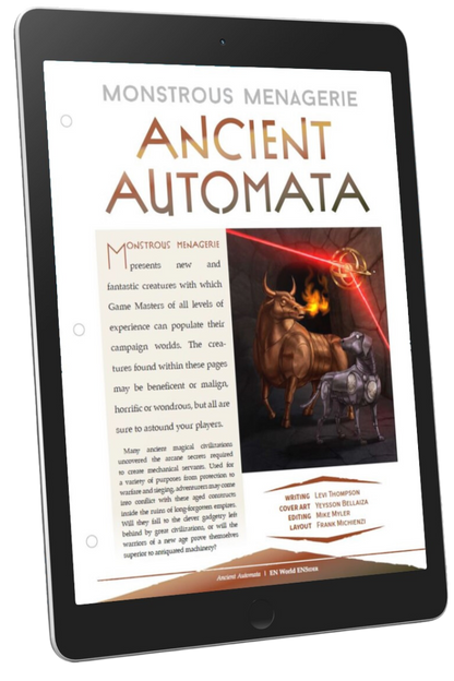Monstrous Menagerie: Ancient Automata (D&D 5e)