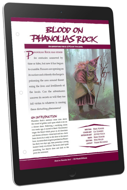 Adventure: Blood on Phanolias Rock (D&D 5e)