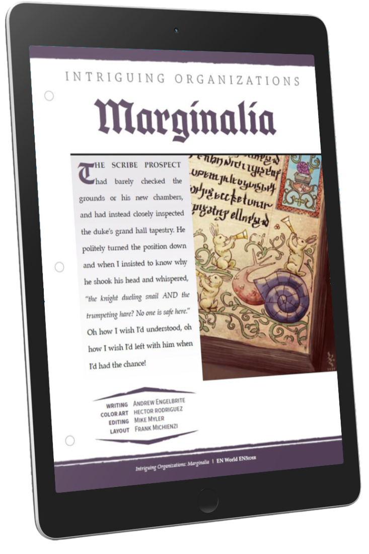Intriguing Organizations: Marginalia (D&D 5e)