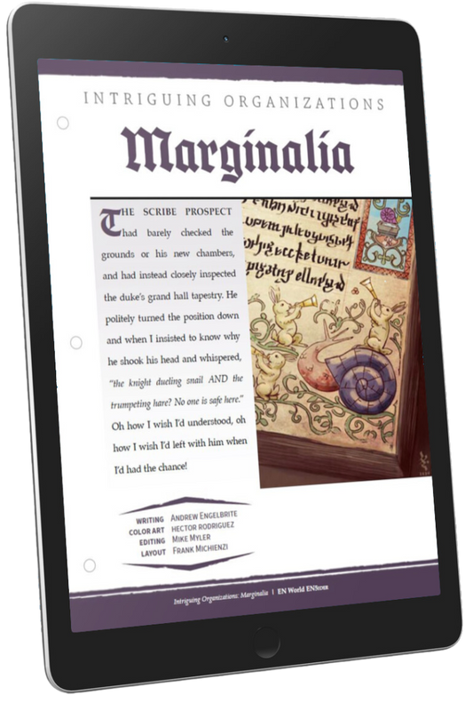 Intriguing Organizations: Marginalia (D&D 5e)