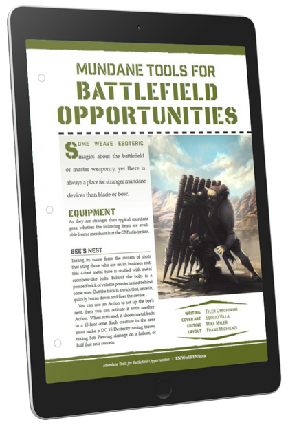 Mundane Tools for Battlefield Opportunities (D&D 5e)