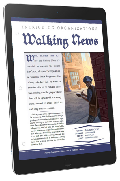 Intriguing Organizations: Walking News (D&D 5e)