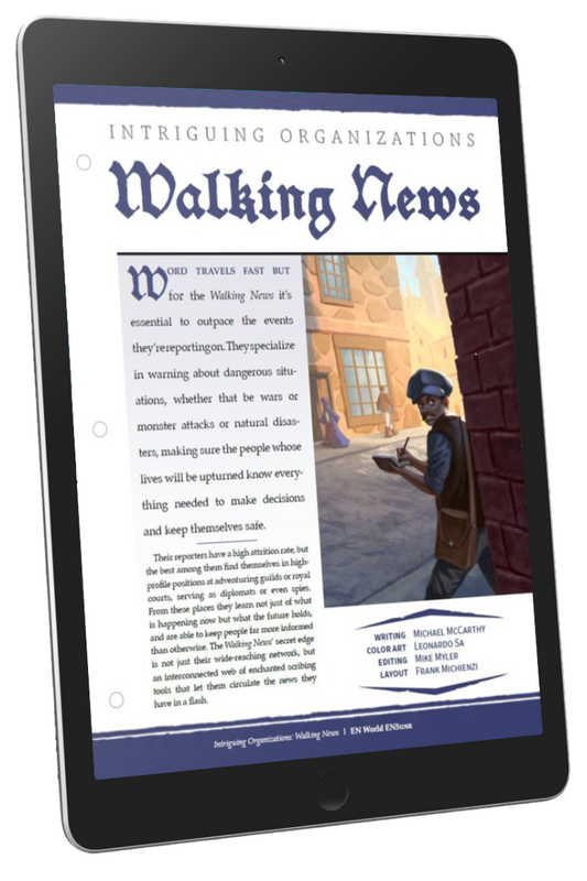 Intriguing Organizations: Walking News (D&D 5e)