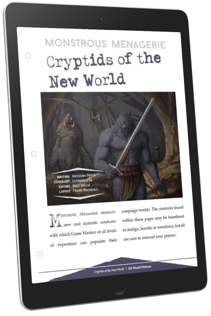 Monstrous Menagerie: Cryptids of the New World (D&D 5e)