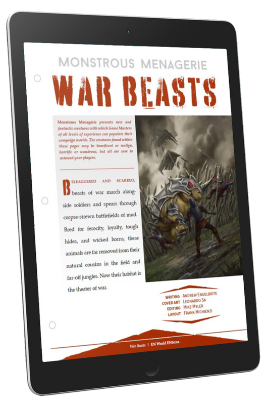 Monstrous Menagerie: War Beasts (D&D 5e)