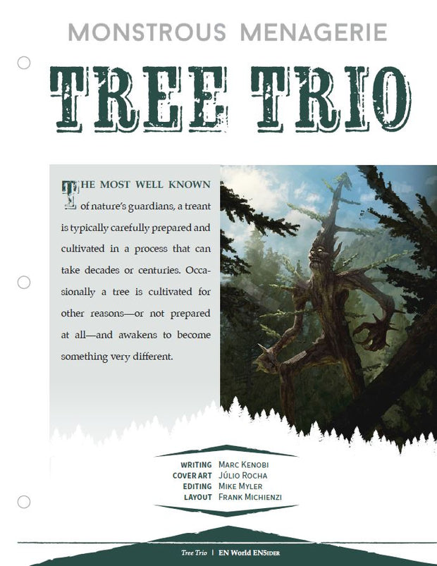 Monstrous Menagerie: Tree Trio (D&D 5e)
