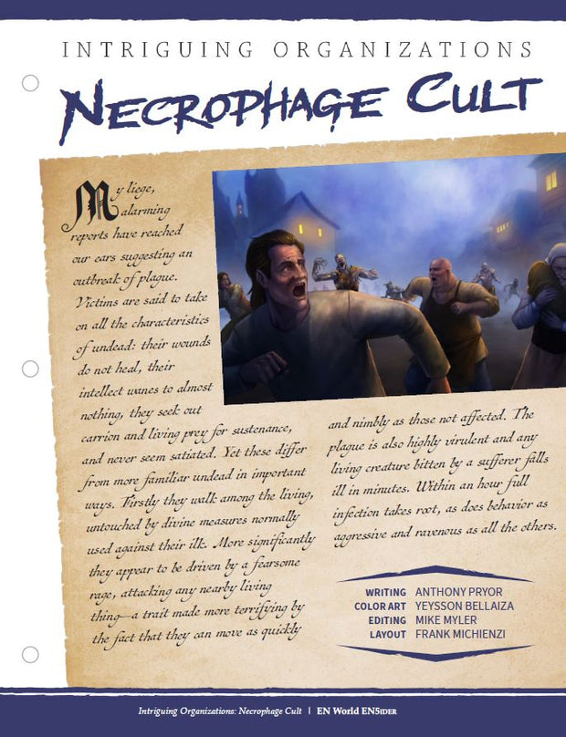 Intriguing Organizations: Necrophage Cult (D&D 5e)