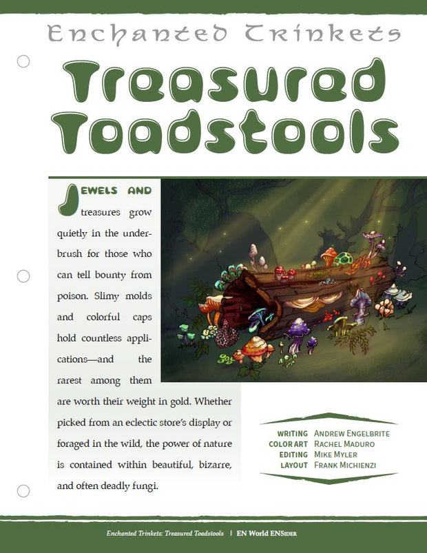 Enchanted Trinkets: Treasured Toadstools (D&D 5e)