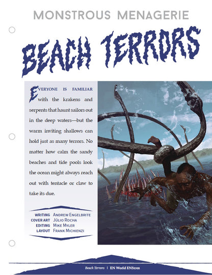 Monstrous Menagerie: Beach Terrors  (D&D 5e)