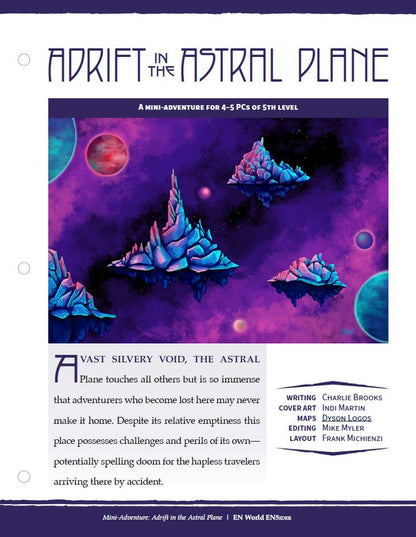 Mini-Adventure: Adrift in the Astral Plane (D&D 5e)