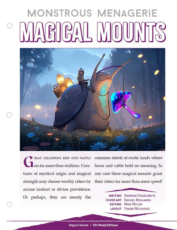 Monstrous Menagerie: Magical Mounts (D&D 5e)