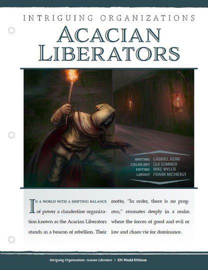 Intriguing Organizations: Acacian Liberators (D&D 5e)