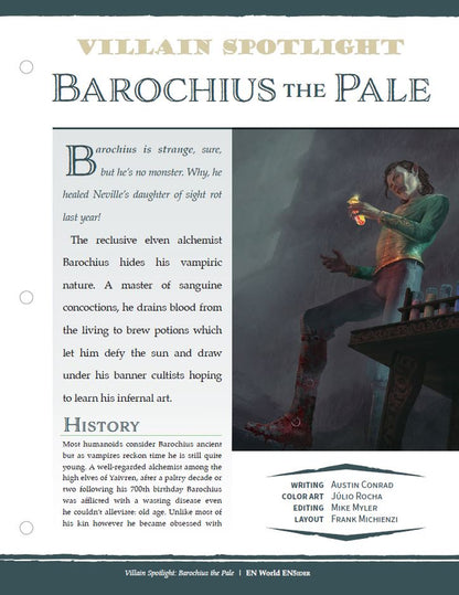 Villain Spotlight: Barochius the Pale (D&D 5e)