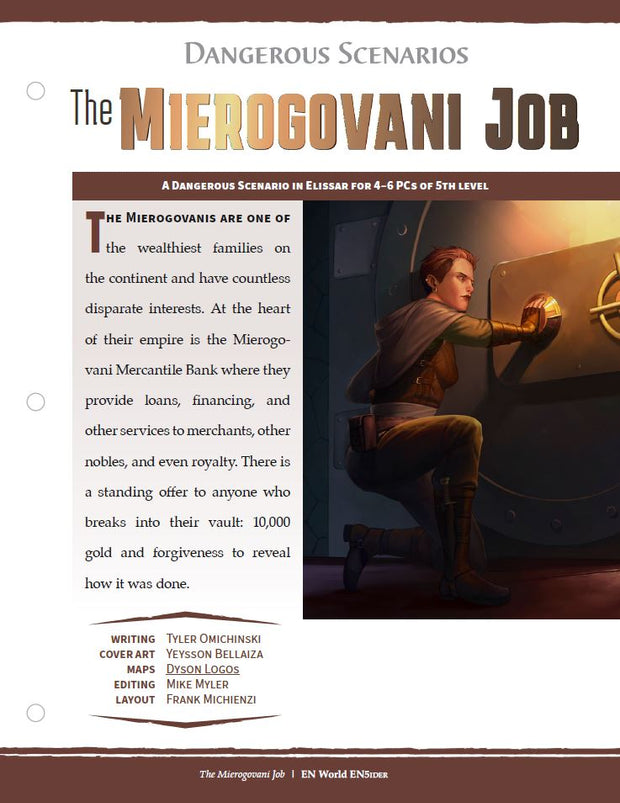 Dangerous Scenarios: The Mierogovani Job (D&D 5e)