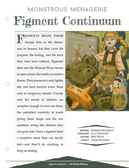 Monstrous Menagerie: Figment Continuum (D&D 5e)