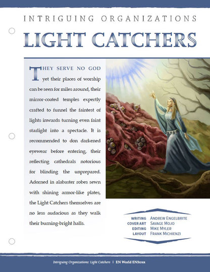 Intriguing Organizations: Light Catchers (D&D 5e)