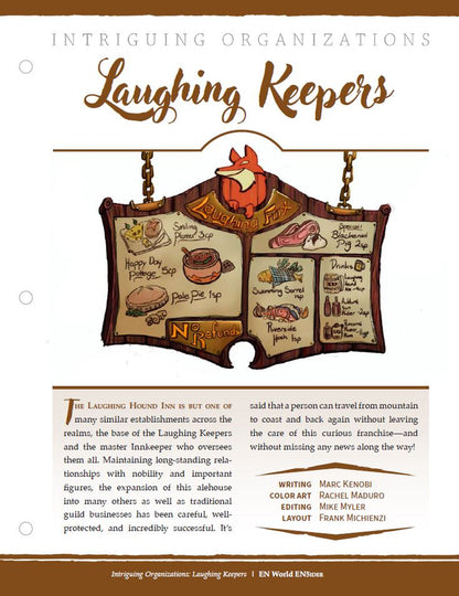 Intriguing Organizations: Laughing Keepers (D&D 5e)