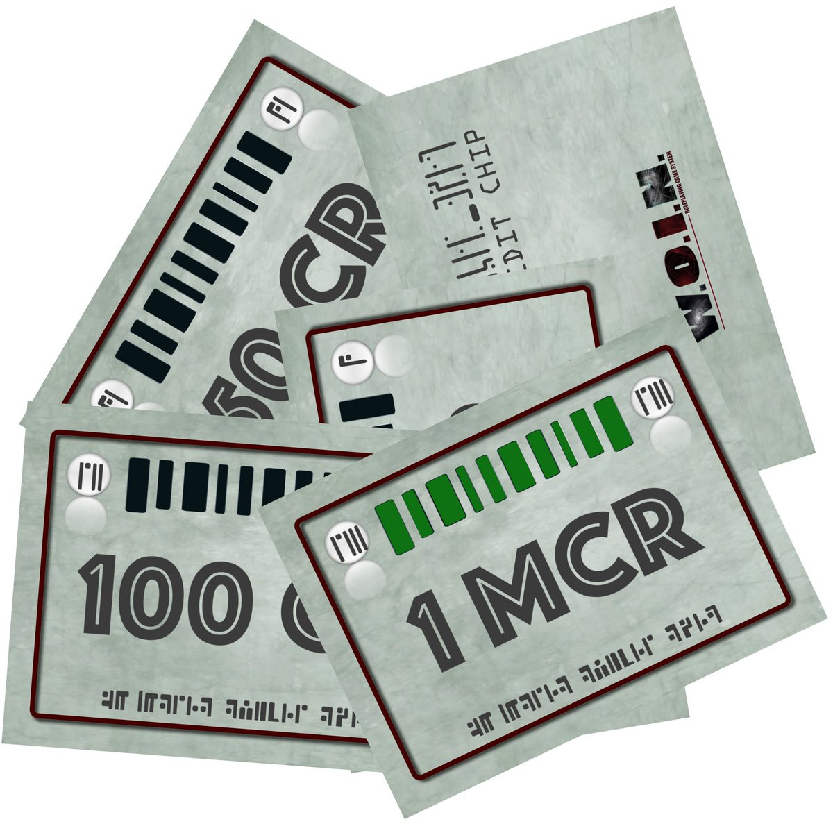 Tabletop Money 1 Credit Deck (40 Cards)