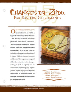 Changes of Zhou: Far Eastern Cleromancy (WOIN)