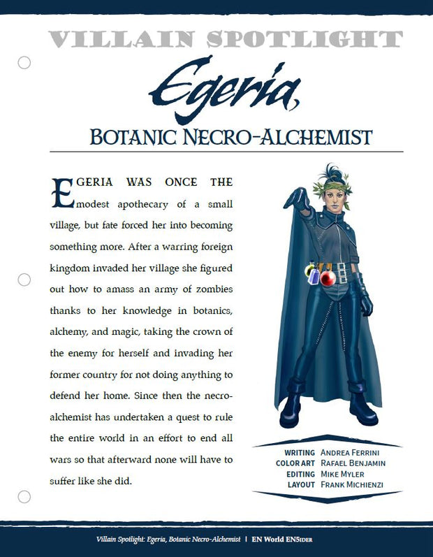 Villain Spotlight: Egeria, Botanic Necro-Alchemist (D&D 5e)