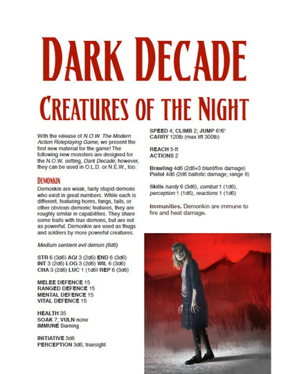 Dark Decade: Creatures of the Night (WOIN)