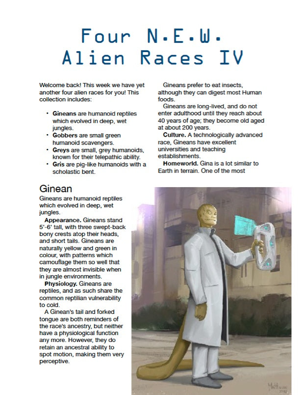 Four N.E.W. Alien Races IV (WOIN)