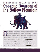 Load image into Gallery viewer, Intriguing Organizations: The Osseus Dwarves of the Hollow Mountain (D&amp;D 5e)