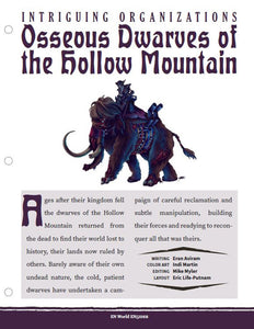 Intriguing Organizations: The Osseus Dwarves of the Hollow Mountain (D&D 5e)