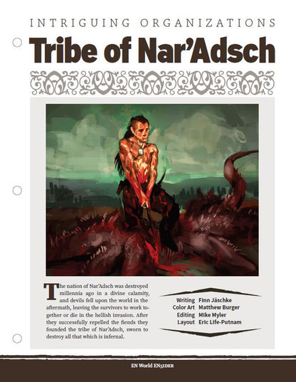 Intriguing Organizations: Tribe of Nar'Adsch (D&D 5e)