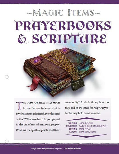 Magic Items: Prayerbooks & Scripture (D&D 5e)