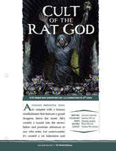 Load image into Gallery viewer, Mini-Adventure: Cult of the Rat God (D&amp;D 5e)
