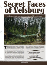 Load image into Gallery viewer, Mini-Adventure: Secret Faces of Velsburg (D&amp;D 5e)