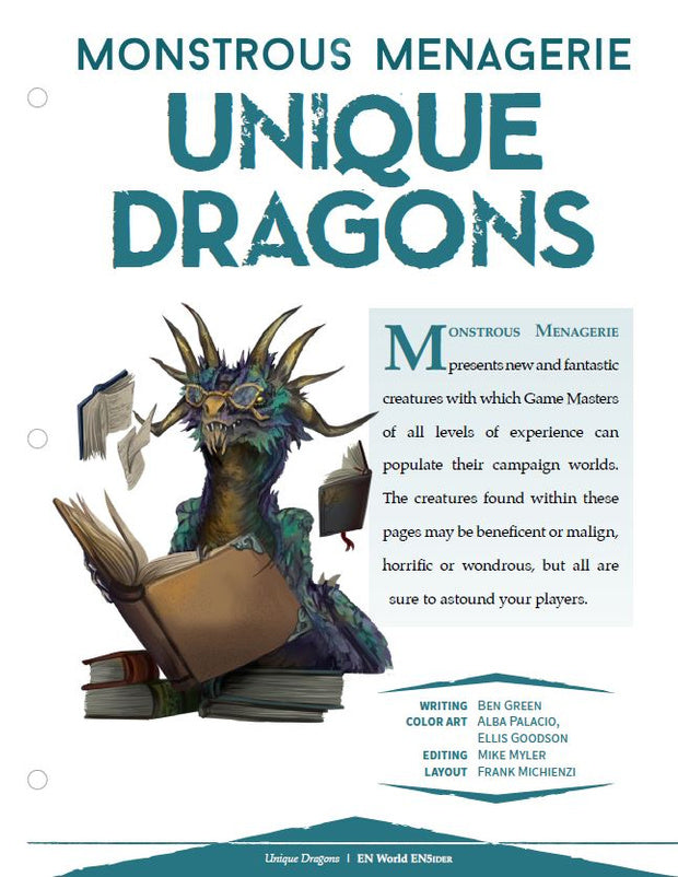 Monstrous Menagerie: Unique Dragons (D&D 5e)