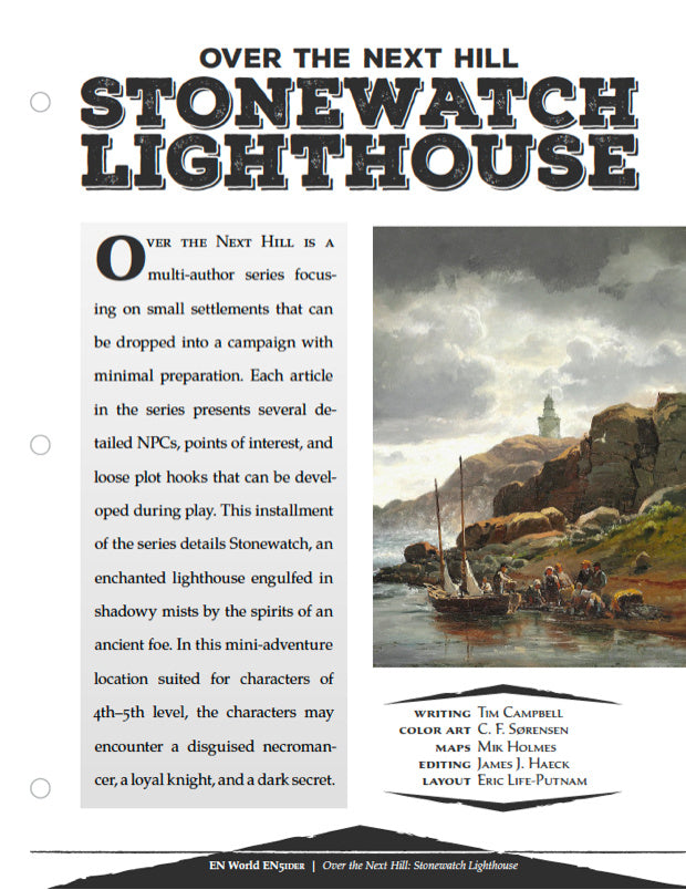 Over The Next Hill: Stonewatch Lighthouse (D&D 5e)