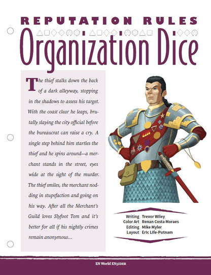 Reputation Rules: Organization Dice (D&D 5e)