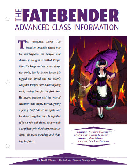 The Fatebender: Advanced Class Information (D&D 5e)